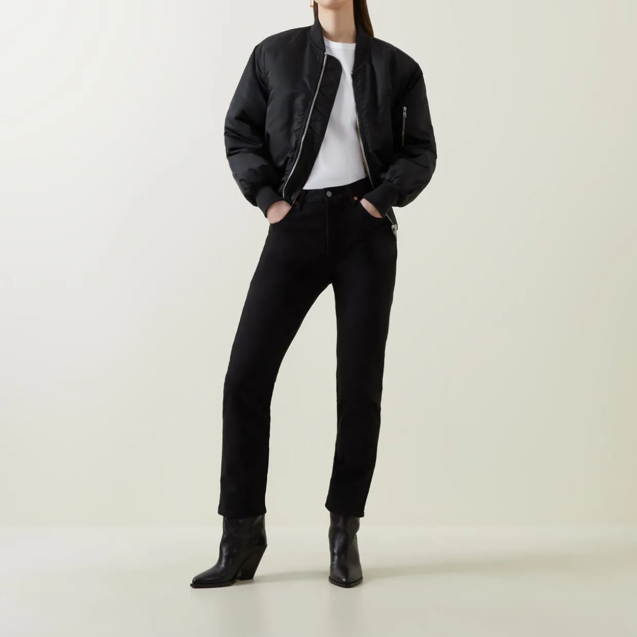 501® Crop High-Rise Straight Leg Jeans