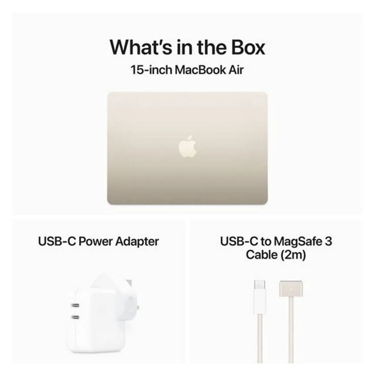 15 Inch M3 MacBook Air Starlight