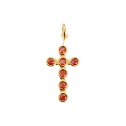 Ó Mo Dhia Cross Charm Gold