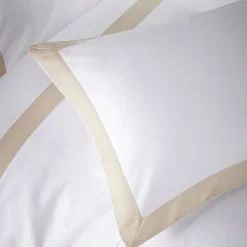 400 Thread Count Banded Duvet Set Stone
