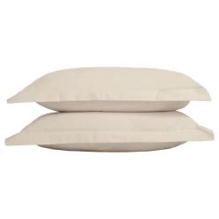 240 Thread Count Cotton Percale Oxford Pillowcase Cream