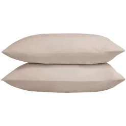 500 Thread Count Cotton Sateen Housewife Pillowcase Pair Latte