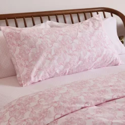 300 Thread Count Pink Magnolia King Pillowcase Set
