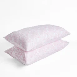 300 Thread Count Pink Magnolia King Pillowcase Set