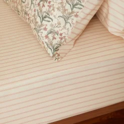 180 Thread Count Romantic Stripe Fitted Sheet