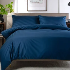 400 Thread Count Sateen Duvet Set Navy