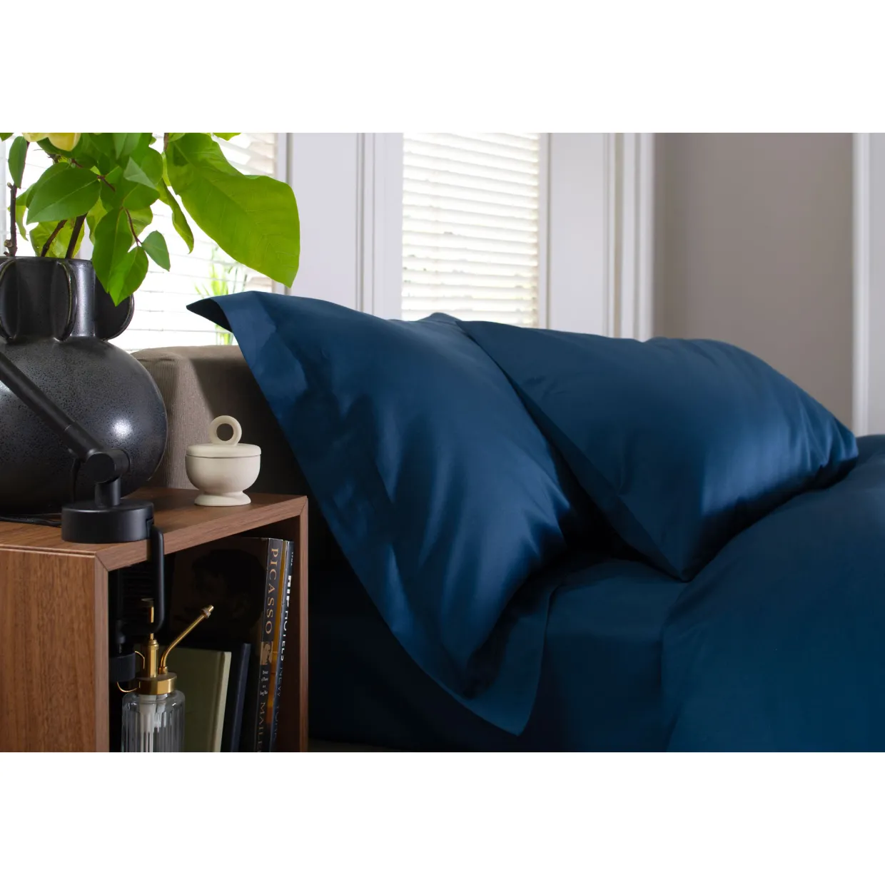 400 Thread Count Sateen Duvet Set Navy