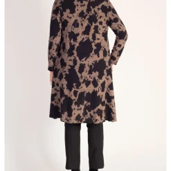 Abstract Print Longline Cardigan