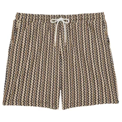 Abstract Stripe Drawstring Shorts