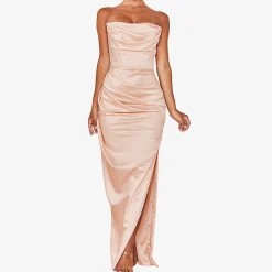 Adrienne Satin Strapless Corset Gown