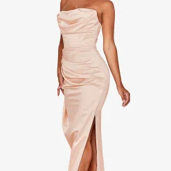 Adrienne Satin Strapless Corset Gown