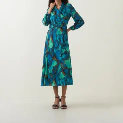 Agnes Printed Wrap Dress