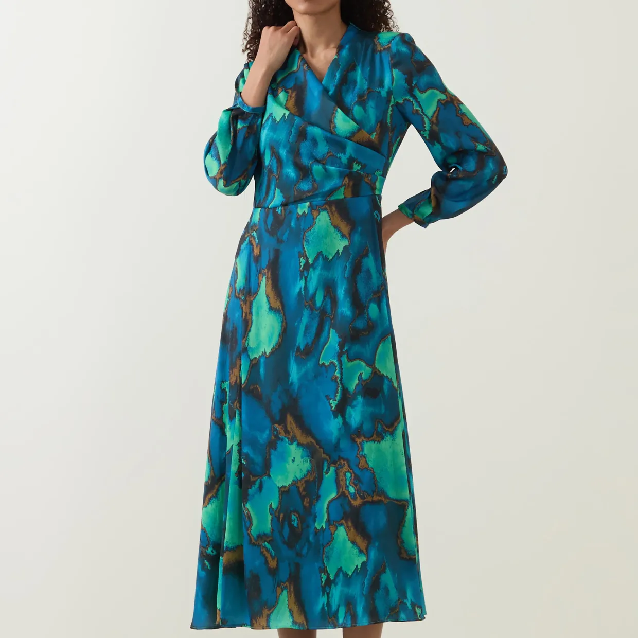 Agnes Printed Wrap Dress