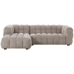 Alba Chaise 4-Seater LHF Sofa Fine Beige Glam