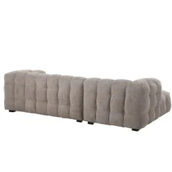 Alba Chaise 4-Seater LHF Sofa Fine Beige Glam