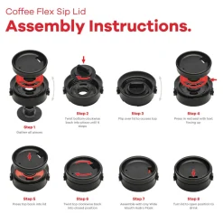 All Around Tumbler Press-In Lid Black 16oz
