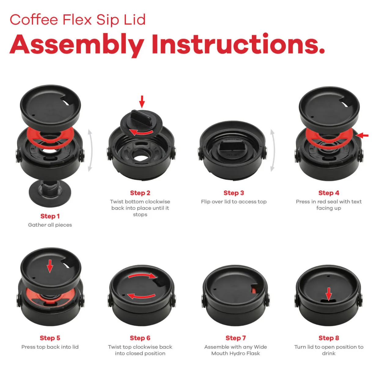 All Around Tumbler Press-In Lid Black 16oz
