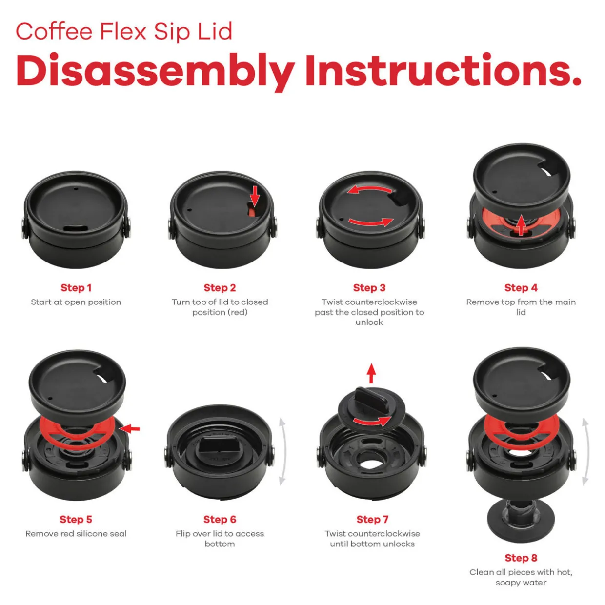 All Around Tumbler Press-In Lid Black 16oz