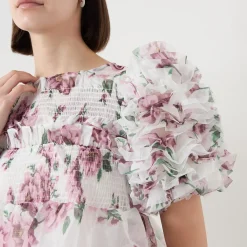 Alma Floral Ruffles Top