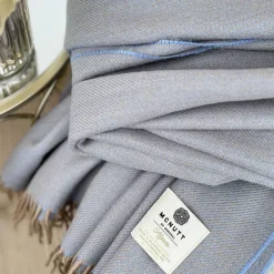 Alpaca and Lambswool Blue Moon Throw