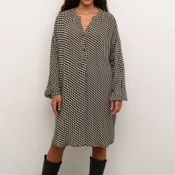 Amber Geometric Print Dress