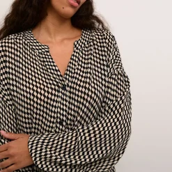 Amber Geometric Print Dress