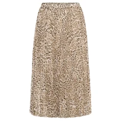 Anaya Evelina Pleated Leopard Skirt