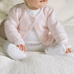 Annabel Rosebud Babygrow & Cardigan Two-Piece Set
