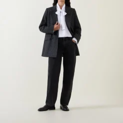 Antonia Pinstripe Double Breasted Blazer