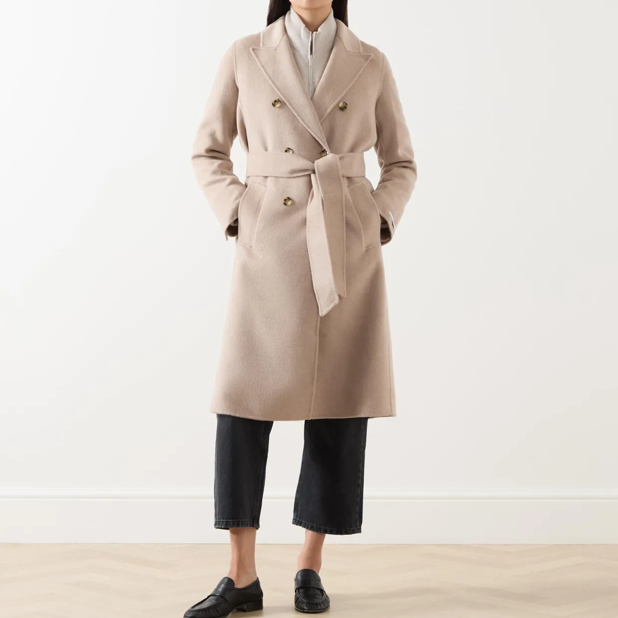 Ara Double-Breasted Belted Coat