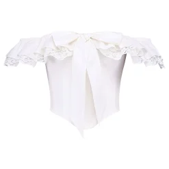 Aria Off-The-Shoulder Frill Corset Top