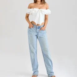 Aria Off-The-Shoulder Frill Corset Top