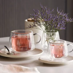 Artesano Hot & Cold Beverages Coffee Glass, Set of Two