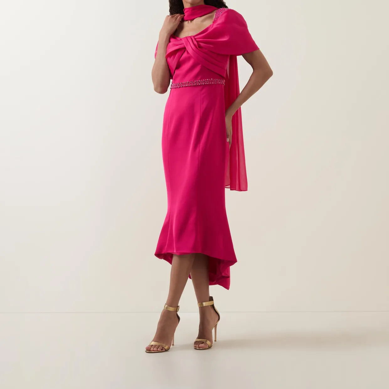 Asymmetric Embellished Dress