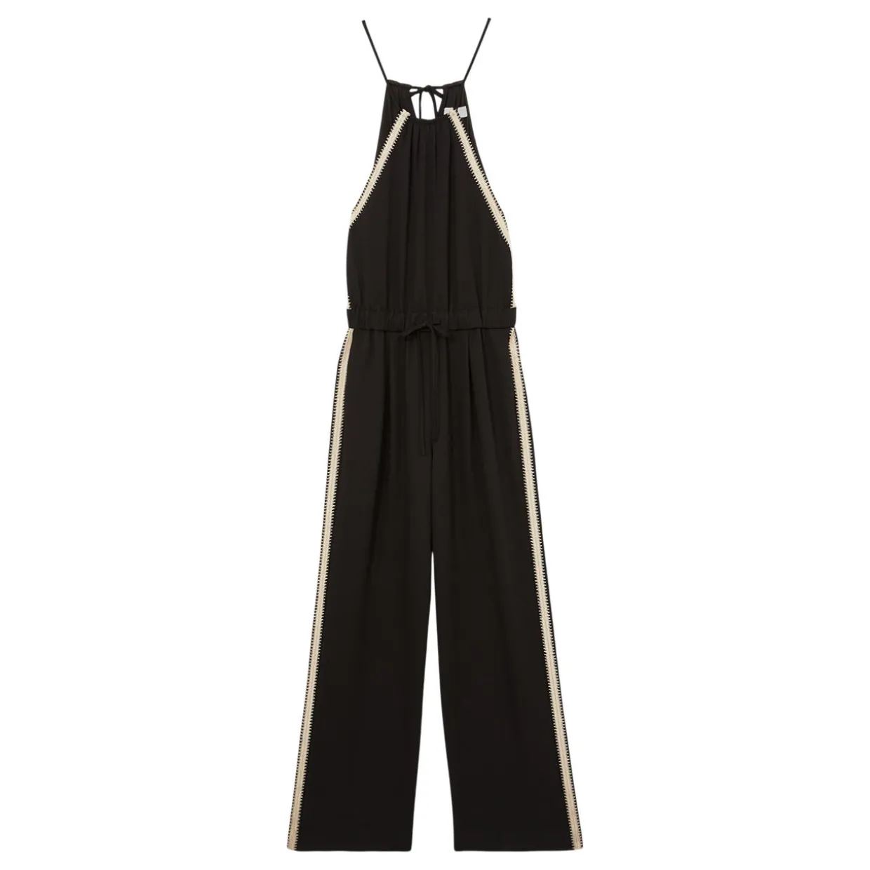 Auden Halterneck Stitched Stripe Jumpsuit