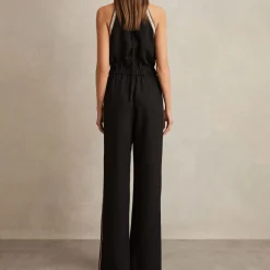 Auden Halterneck Stitched Stripe Jumpsuit