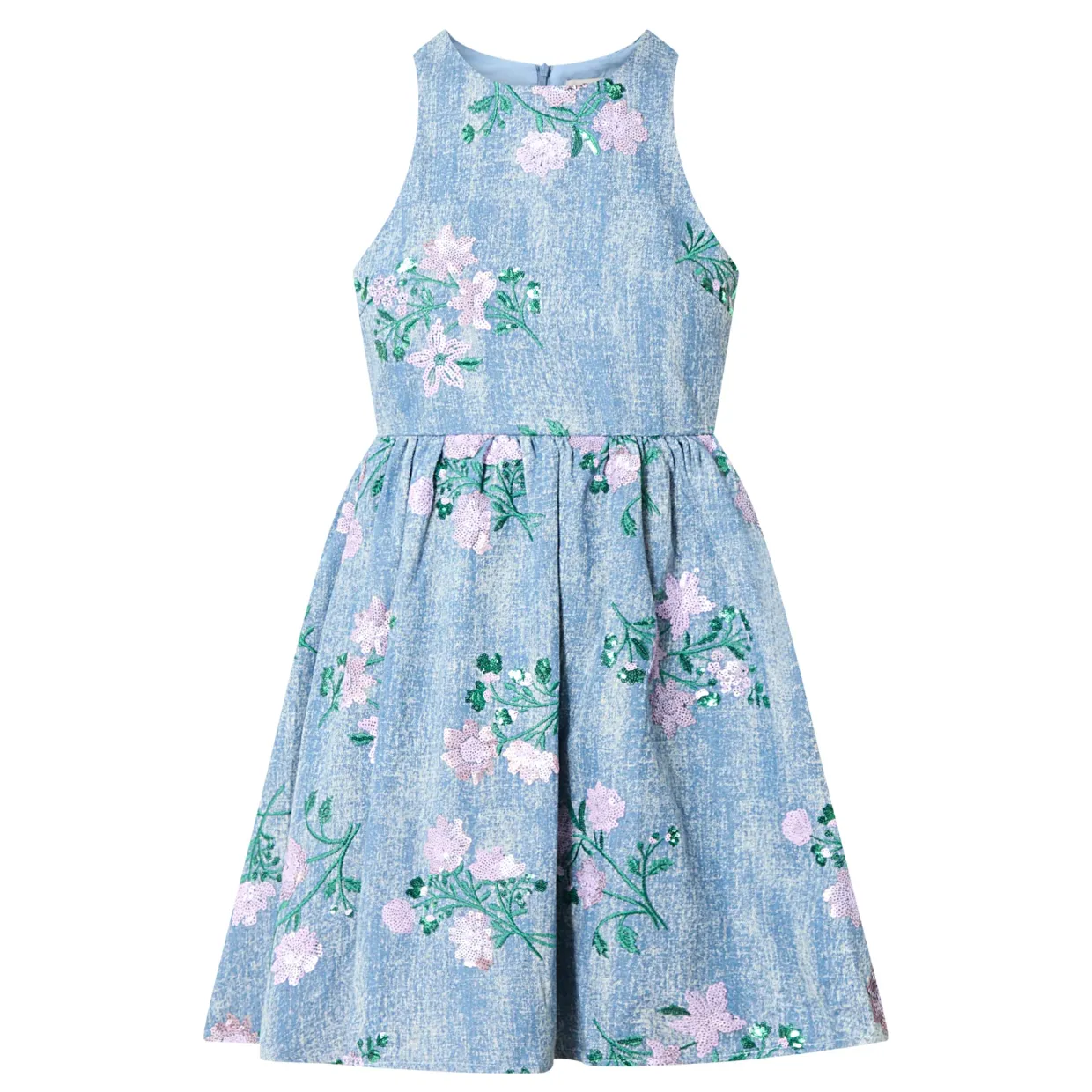 Azul Embellished Denim Mini Dress