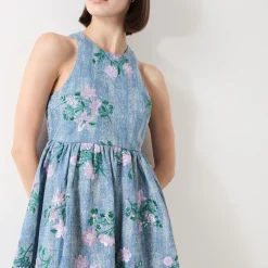 Azul Embellished Denim Mini Dress