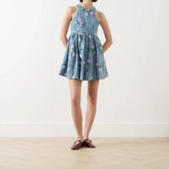 Azul Embellished Denim Mini Dress