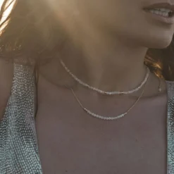 Bali Moonstone Beaded Necklace