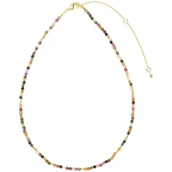 Bali Watermelon Tourmaline Beaded Necklace