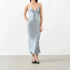 Bar Silk Slip Skirt