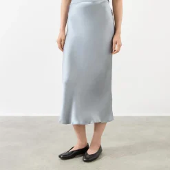 Bar Silk Slip Skirt