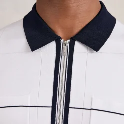 Baxter Tipped Zip-Through Casual Shirt
