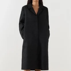 Beaded Jacquard Coat