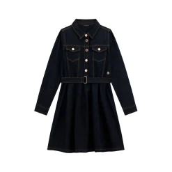 Belted Denim Shirt Dress