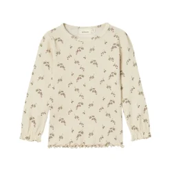 Berry Ribbed Long-Sleeved T-Shirt