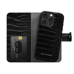 Black Wallet Case iPhone 16 Pro