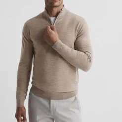 Blackhall Merino Wool Zip Neck Sweater
