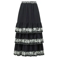 Blaire Embroidery Tiered Skirt